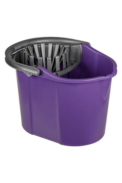SHOPIENS Mop Bucket with Wringer and Wheels, 20L, Plastic, Purple - MYONNA