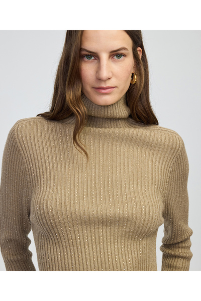 İpekyol Hotfix baskılı dar kesim triko