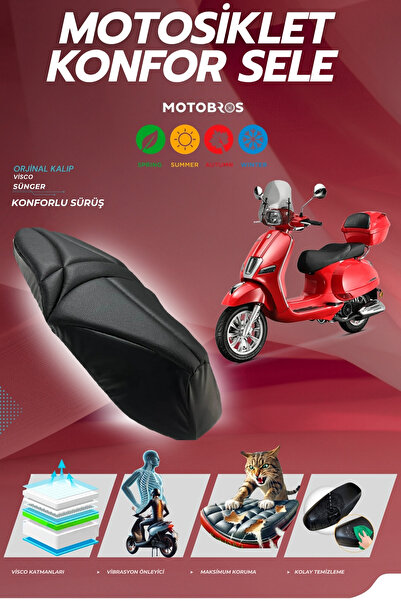 Motobros KUBA GRACE 50 Husă de șa confortabilă din spumă viscoelastică Husă d...