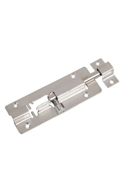 SHOPIENS Metal Door Latch 11.2x3.5 cm, Silver, Includes Screws