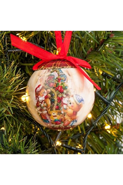 OEM Glob Craciun, Neinscriptionat, Multicolor, 7.5cm, Ursi si Brad Impodobit
