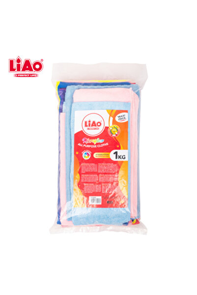 liao G130093 عبوة من 3 قطع من مناديل تنظيف من الألياف الدقيقة - ناعمة، خالية من الوبر، فائقة الامتصاص ومتعددة الأغراض