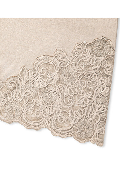 İpekyol Dantel brode aplikeli triko etek