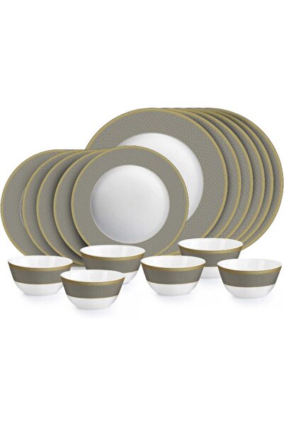 CELLO Opalware Solitaire Series Moonstone Dinner Set