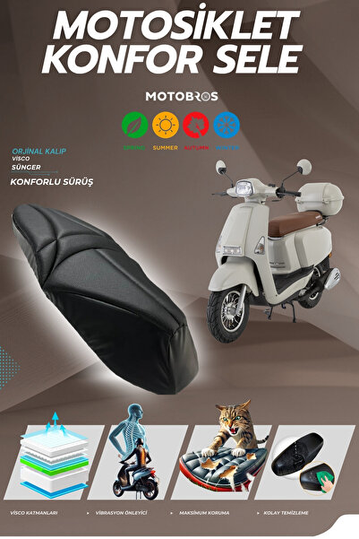 Motobros غطاء سرج مونديال فيراجو كونفور من الإسفنج الفيسكو