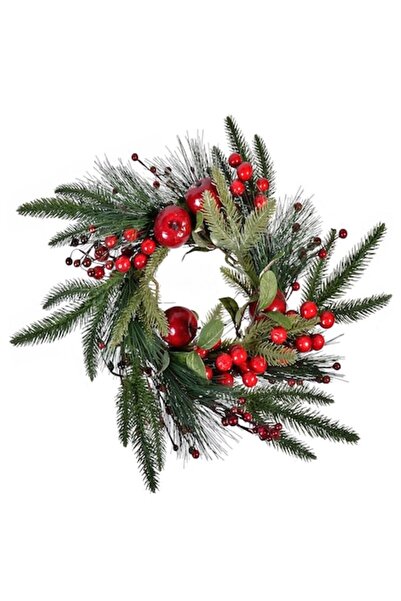 OEM Coroană decorativă de Crăciun cu decorațiuni, Crăciun, multicoloră, 45 cm