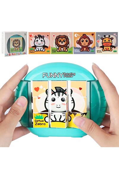 Other UKŁADANKA PUZZLE OBRAZKOWE OBROTOWE 4W1 ZABAWKA SENSORYCZNA DLA DZIECI