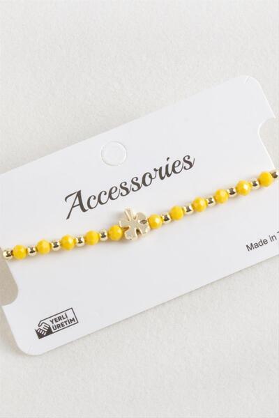 TakÇalıştır Tkçbj Yonca Crystal Macrame Rope Bracelet Tkçbj