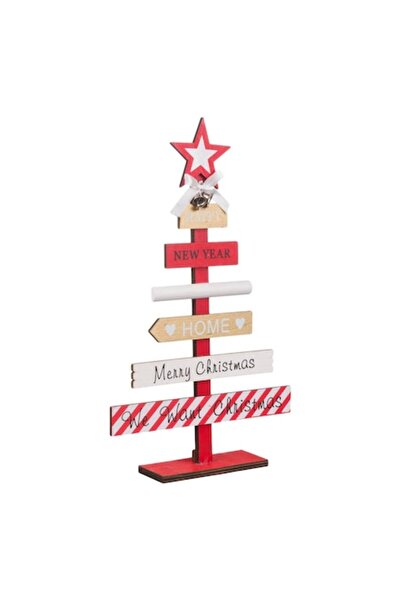 OEM Christmas decoration - tree with messages and two bells, 27 cm