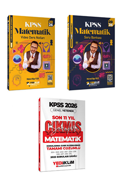 Yediiklim Yayınları Yediiklim 2026 KPSS Atölye Serisi Matematik Video Ders No...