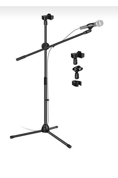 LEVONG LE-103 Metal Pro Akrobat Mikrofon Standı - Mikrofon Sehpası Açısı Ayar...