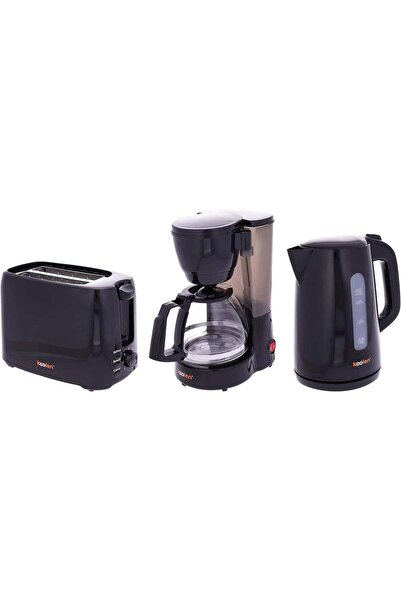 Kolin 3-piece Black Breakfast Set