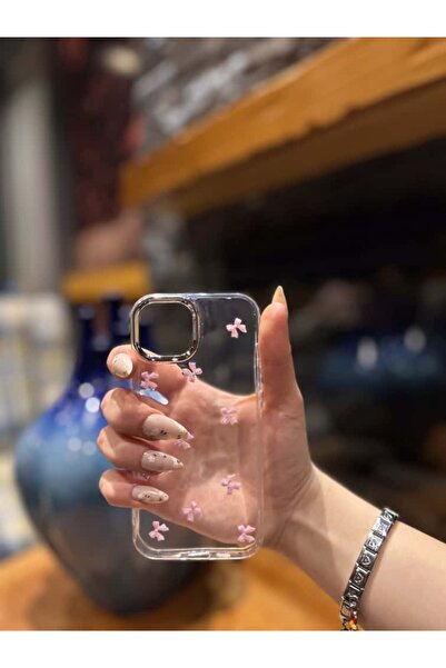 iPhone 15 Uyumlu Fiyonk Desenli Darbeye Karşı Dayanıklı Kılıf PLASTIC COVER