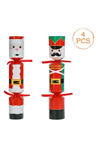 ANTBRO Set de biscuiți de Crăciun, Moș Crăciun și Spargător de nuci, 4 piese,...