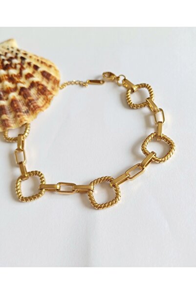 stainless steell Steel Square Paperclip Bracelet