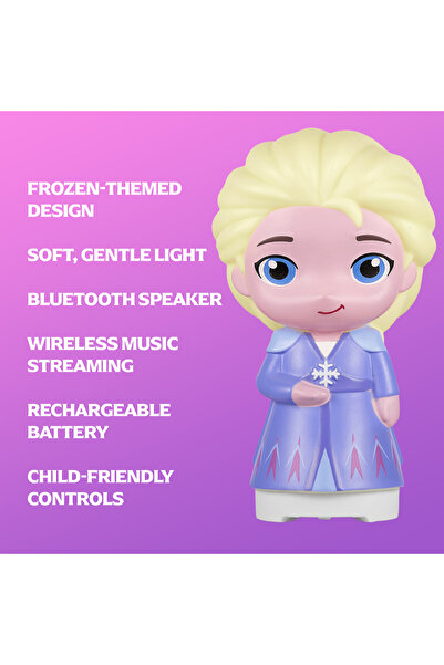 SMD-Volkano مكبر صوت ديزني فروزن بتقنية البلوتوث مع إضاءة مزاجية | مكبر صوت لاسلكي | إضاءة ليلية LED متغيرة الألوان