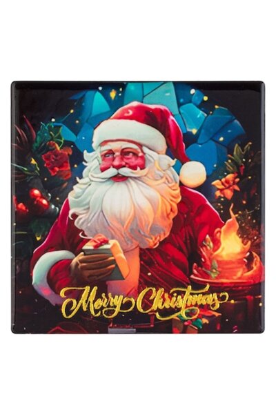 SHOPIENS Ceramic Coaster, Santa Claus, Multicolor, 10.8x10.8cm