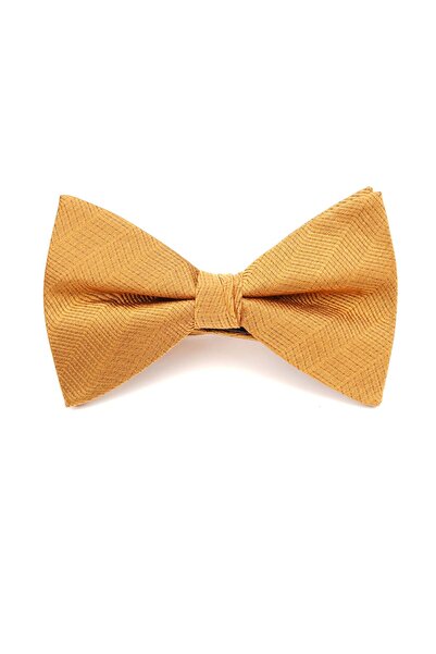 6AM Ceremony Plain gold bow tie with fine texture