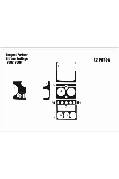 Marscockpitdesign غطاء كونسول توربيدو لسيارة بيجو بارتنر بيرلينجو 2002-2008 1...