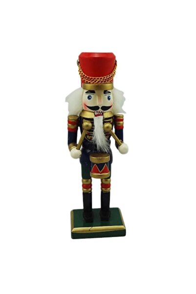 SHOPIENS Decorațiune de Crăciun din lemn cu soldățel toboșar, uniformă roșu-a...