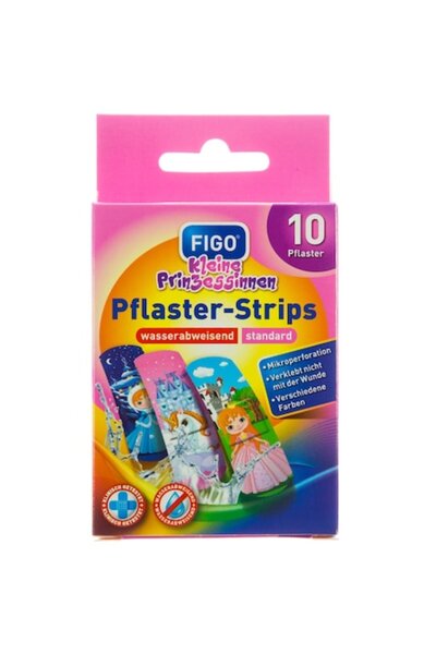 Figo children's plasters, various princess designs, waterproof, 56 x 19 mm, 10 pcs