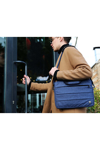 BloominBag حقيبة كمبيوتر محمول من بلوم لابتوب باللون الأزرق الداكن مقاس 15 بوصة