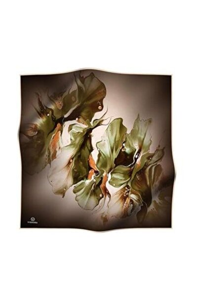 Vissona Μεταξωτό μαντήλι Tivil 51620 - 6 - 0037 - 0014 Χακί Ταμπά Μοτίβο ακουαρέλας