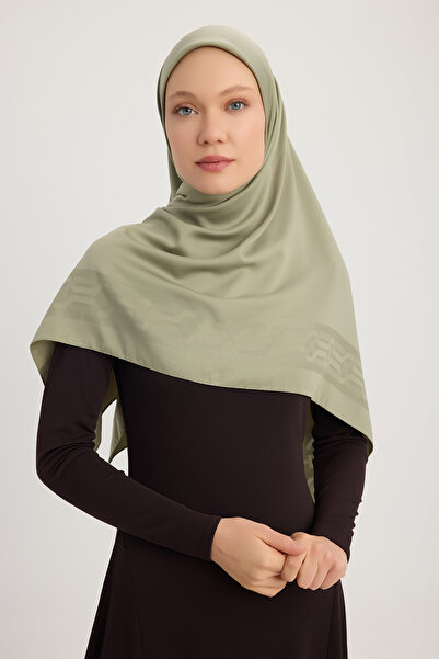 Wafa A1121 Ματ Σατέν Φουλάρι Ζακάρ 110x110cm - Χακί