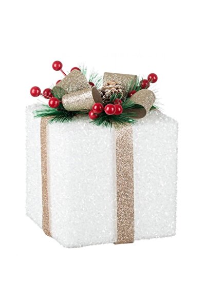 SHOPIENS Χριστουγεννιάτικο Διακοσμητικό Στολίδι - Στυλ Δώρου, Κορδέλα με Γκλί...