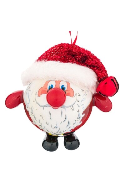 SHOPIENS Glob de Crăciun, Moș Crăciun, LED, Baterii incluse, Diametru 11x10 cm