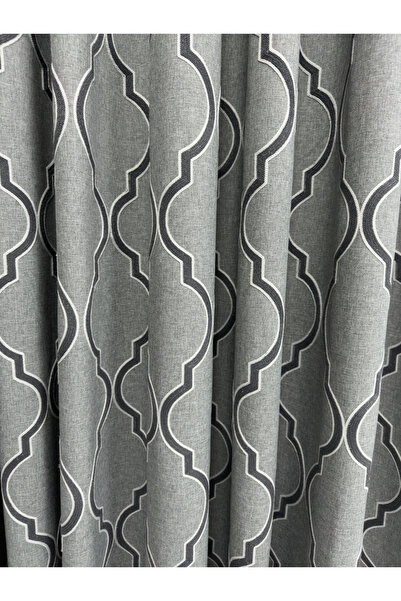 Black Skirt Pattern Gray Background Background Curtain 1/3 Frequent Pleat