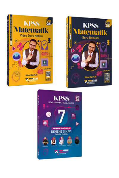 Yediiklim Yayınları Yediiklim 2026 KPSS Atölye Serisi Matematik Video Ders No...