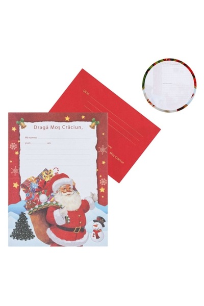 ANTBRO Set de activități de Crăciun - Scrisoare și plic, multicolor, 17x23cm