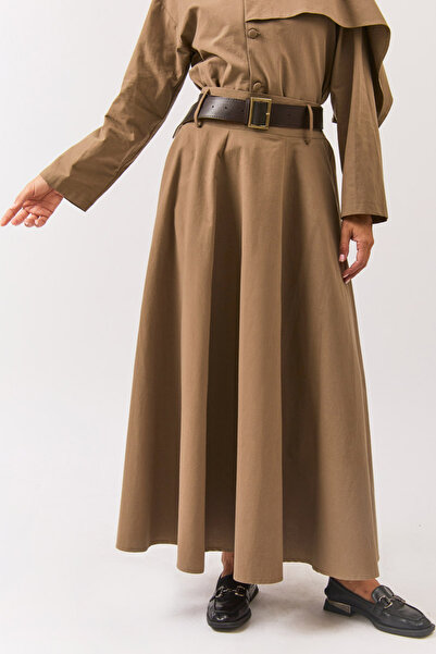 ZÜLAYS Geniş Kemerli Etek Toprak