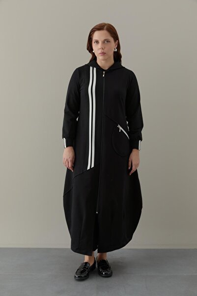 FATMA DANIŞMAN İki İplik Kumaş Adds Kombinli Kap -Siyah