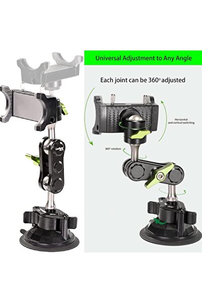 Generic 360° Rotating Universal Car Phone Mount - Ball Head Arm Suction Cup Holder for Car