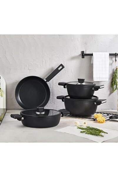 Kahramanlar Roma İndüksiyon Tabanlı Granit Tencere Takımı