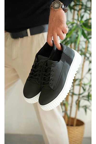 BY ELİZE Kb-X516 Kuback Black Leather Casual Men's Shoes