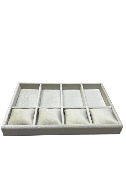 Moda fiesta Wooden Baby Face Fabric 8-Compartment Watch and Glasses Box – 34X24 cm