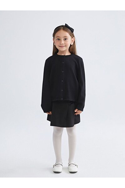 LC Waikiki Lcw Kids Crew Neck Girl's Knitwear Cardigan