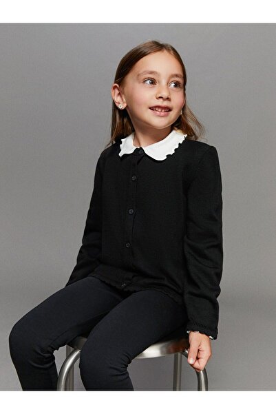 LC Waikiki Lcw Kids Crew Neck Girl's Knitwear Cardigan