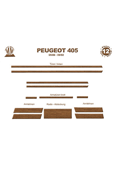 Marscockpitdesign غطاء كونسول وصندوق السيارة لبيجو 405 موديلات 1986-1992، 12 ...