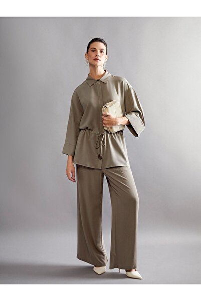 LC Waikiki Lcw Grace Women's Elastic Waist Textured Trousers