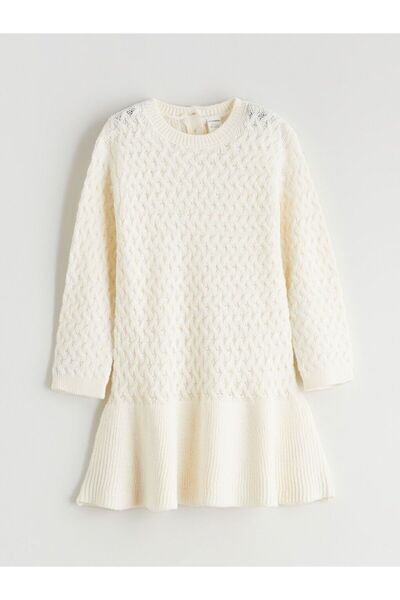 LC Waikiki Lcw Kids Crew Neck Girls' Knitwear Dress