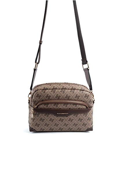 Silver Polo Silver & Polo Dark Beige - Brown Sp1201 Women's Crossbody Bag