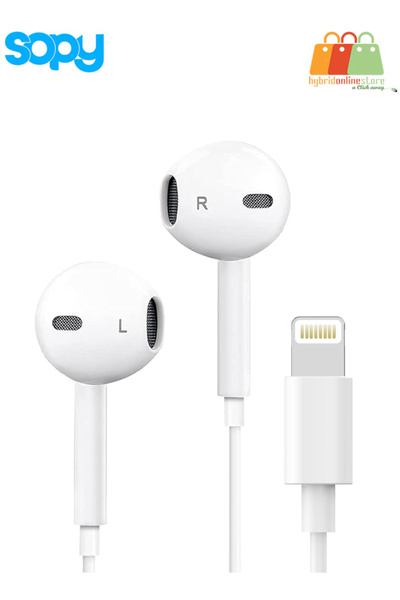 sopy سماعات أذن بموصل Lightning | سماعات أذن سلكية أصلية لأجهزة iPhone