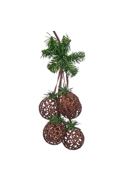 offlimits Set de 6 globuri de Crăciun din bronz, DecorCasa, 31 cm