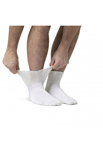 IOMI footnurse diabetic socks, ankle-length, white, size 39-42, 3 pairs (UK p...