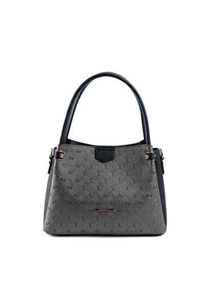 Silver Polo Silver & polo platinum - black sp1254 women's handbag