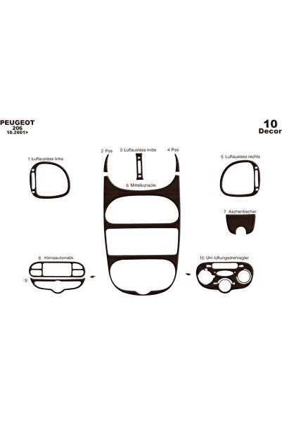 Marscockpitdesign غطاء كونسول وصندوق التخزين لسيارة بيجو 407 موديلات 2005-201...